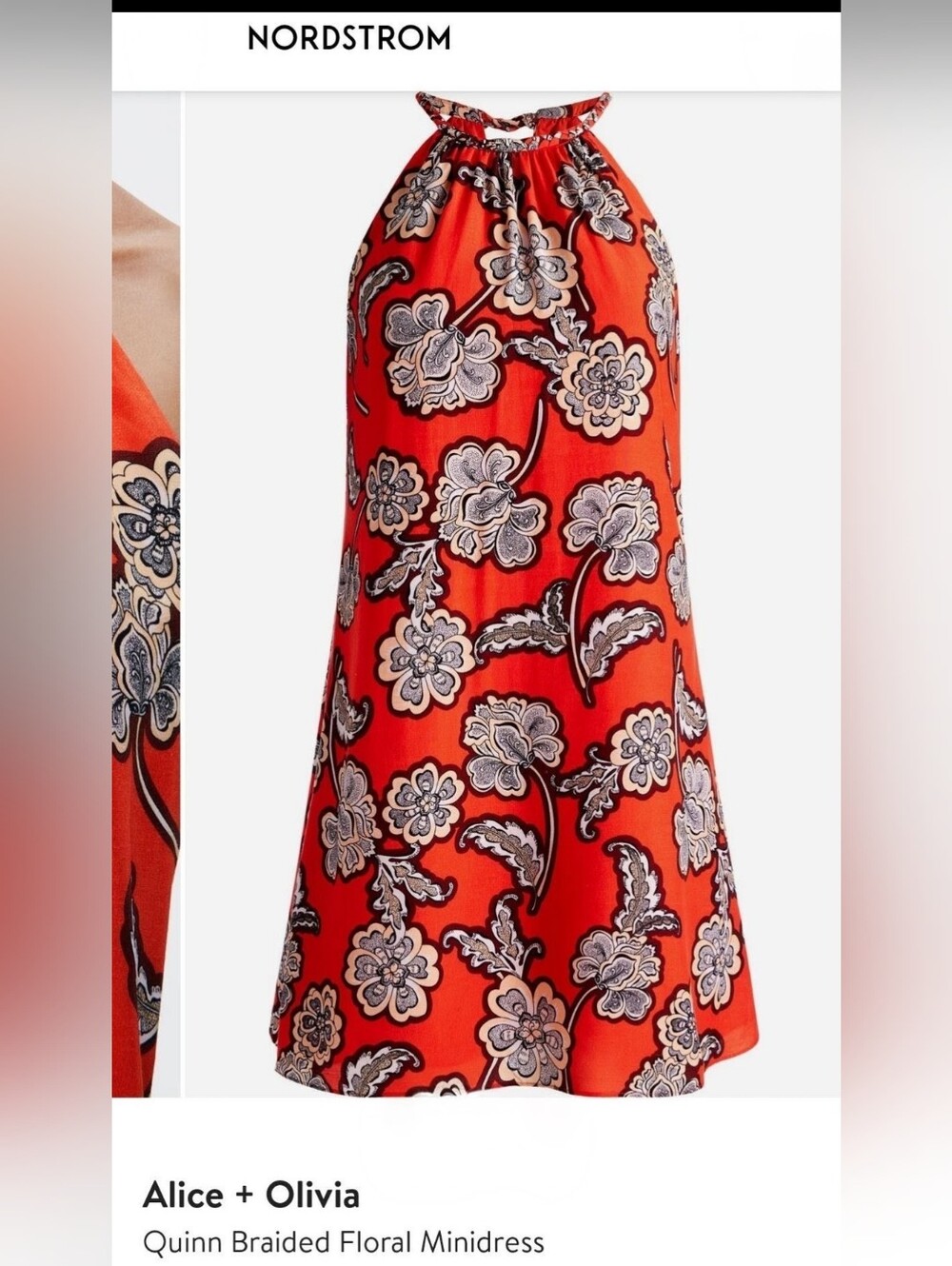 Alice & Olivia Poppy Halter Dress